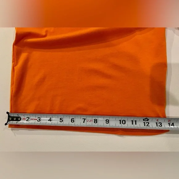 Heart & Hips 90’s Long Sleeve Orange Dress Sporty Mini Hooded Y2K - Picture 3 of 10